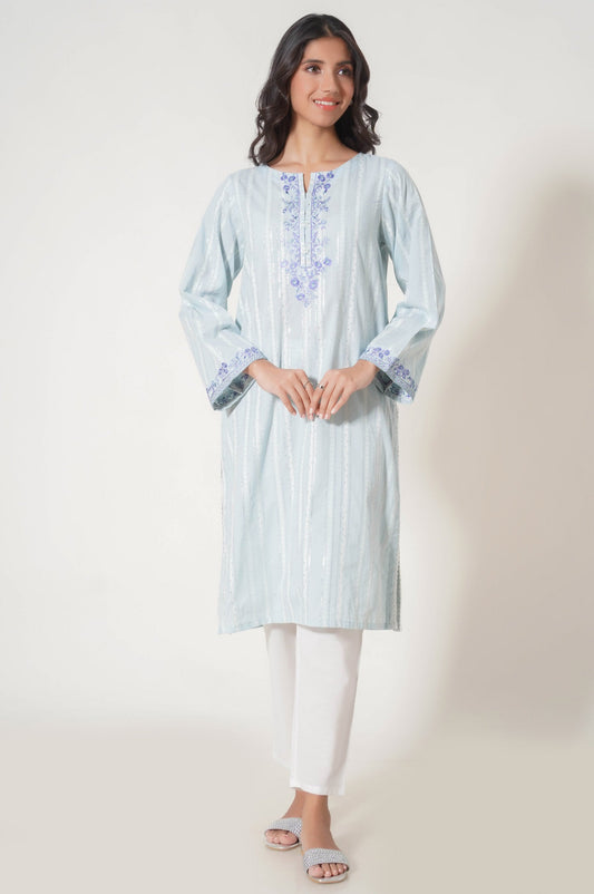 Stitched 1 Piece Embroidered Lorex Jacquard Shirt