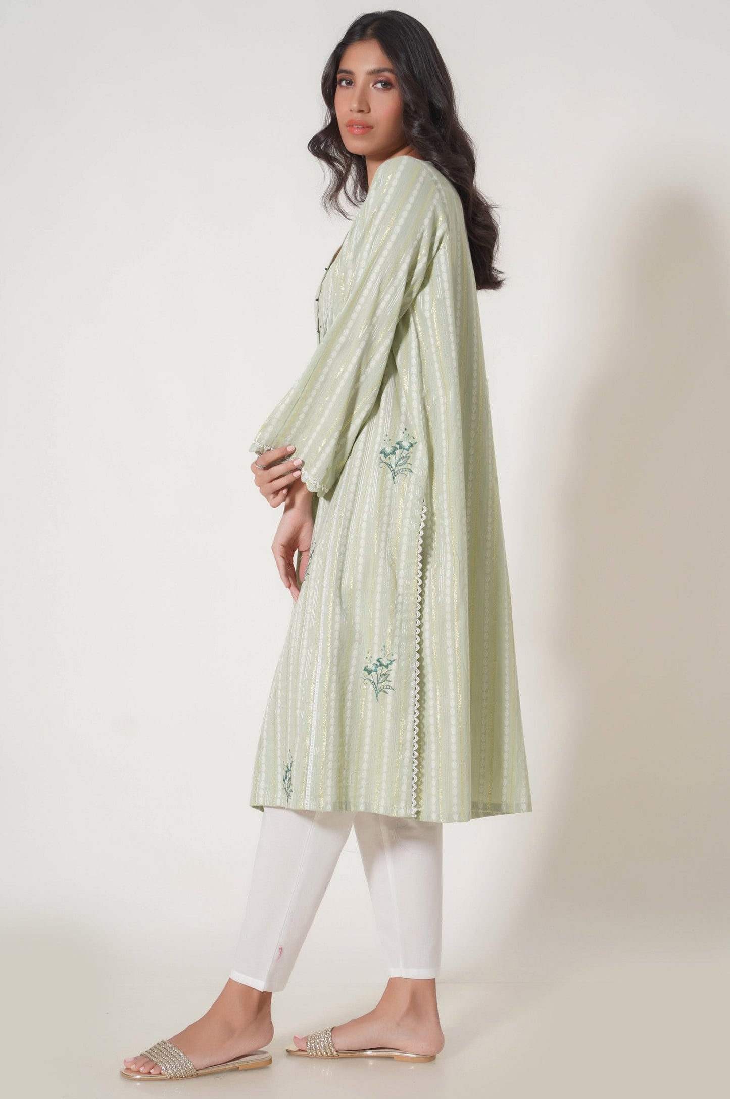 Stitched 1 Piece Embroidered Lorex Jacquard Shirt