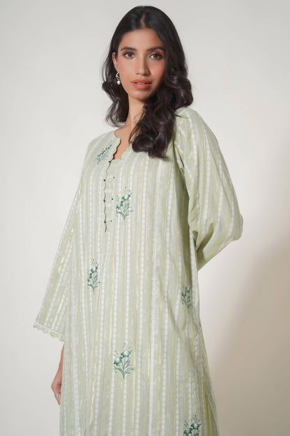 Stitched 1 Piece Embroidered Lorex Jacquard Shirt