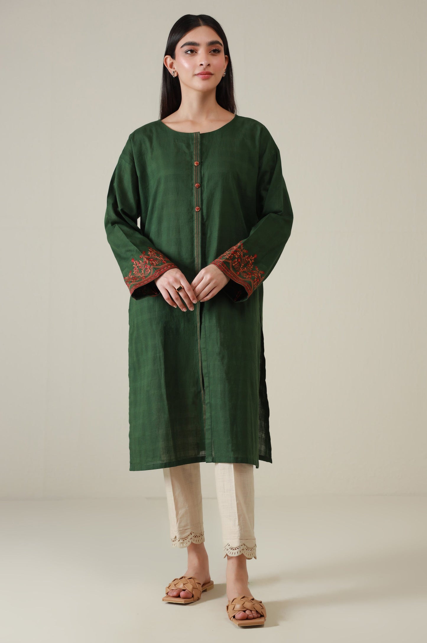 Stitched 1 Piece Embroidered Doria Shirt