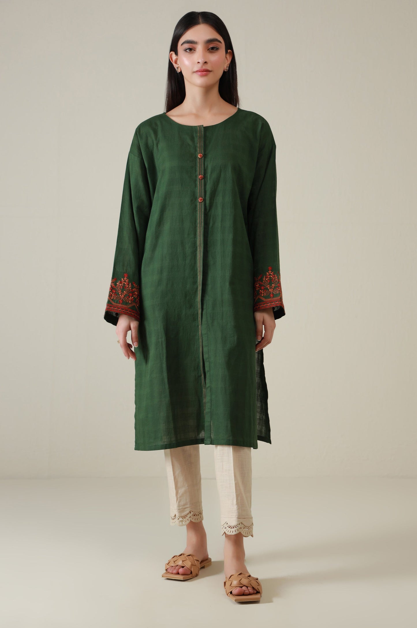 Stitched 1 Piece Embroidered Doria Shirt