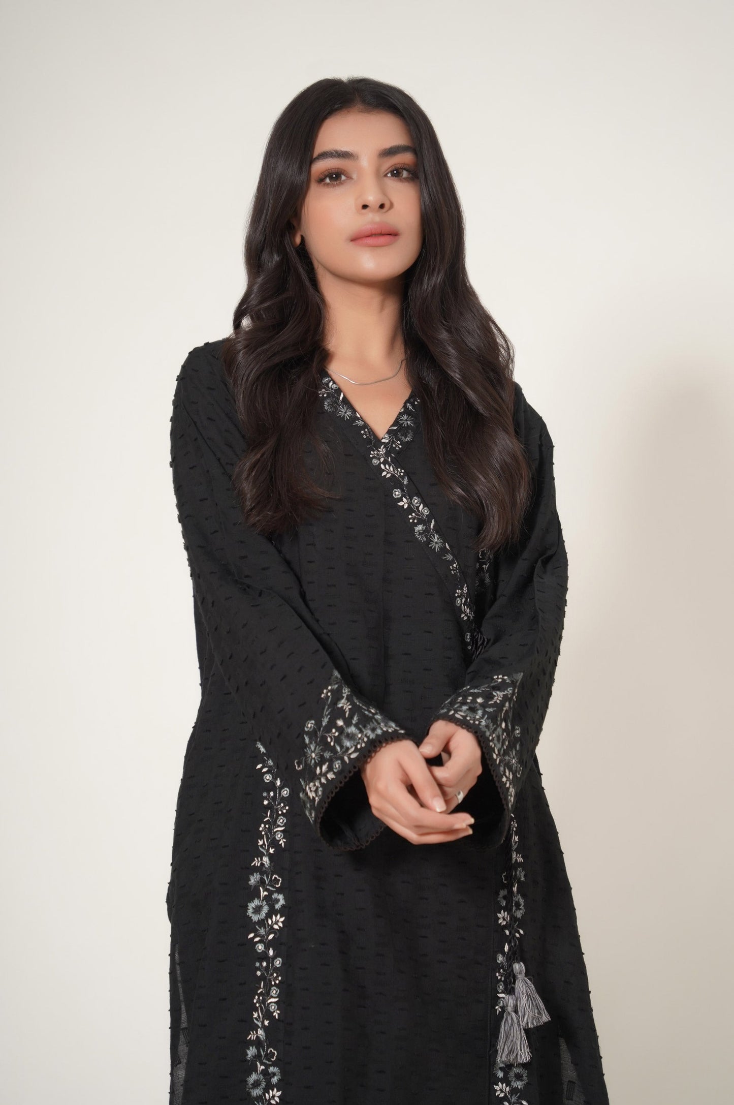 Stitched 1 Piece Brochia Jacquard Shirt