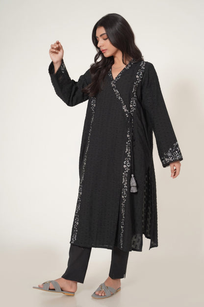 Stitched 1 Piece Brochia Jacquard Shirt