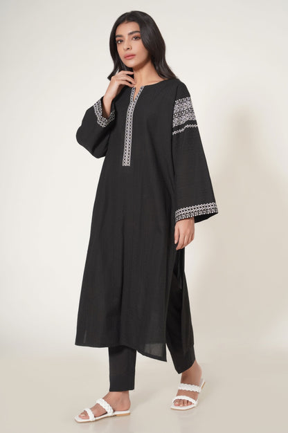 Stitched 1 Piece Dobby Embroidered Shirt