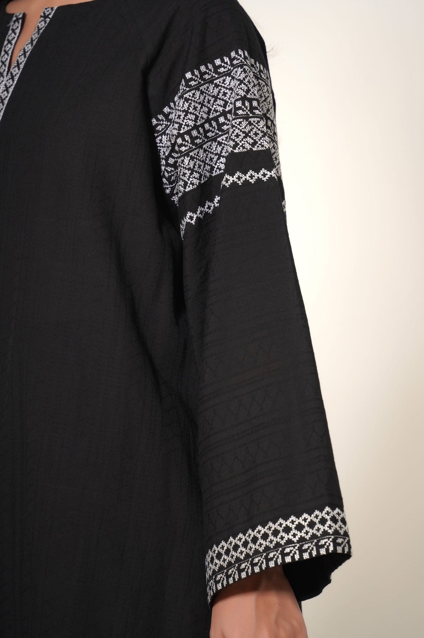 Stitched 1 Piece Dobby Embroidered Shirt