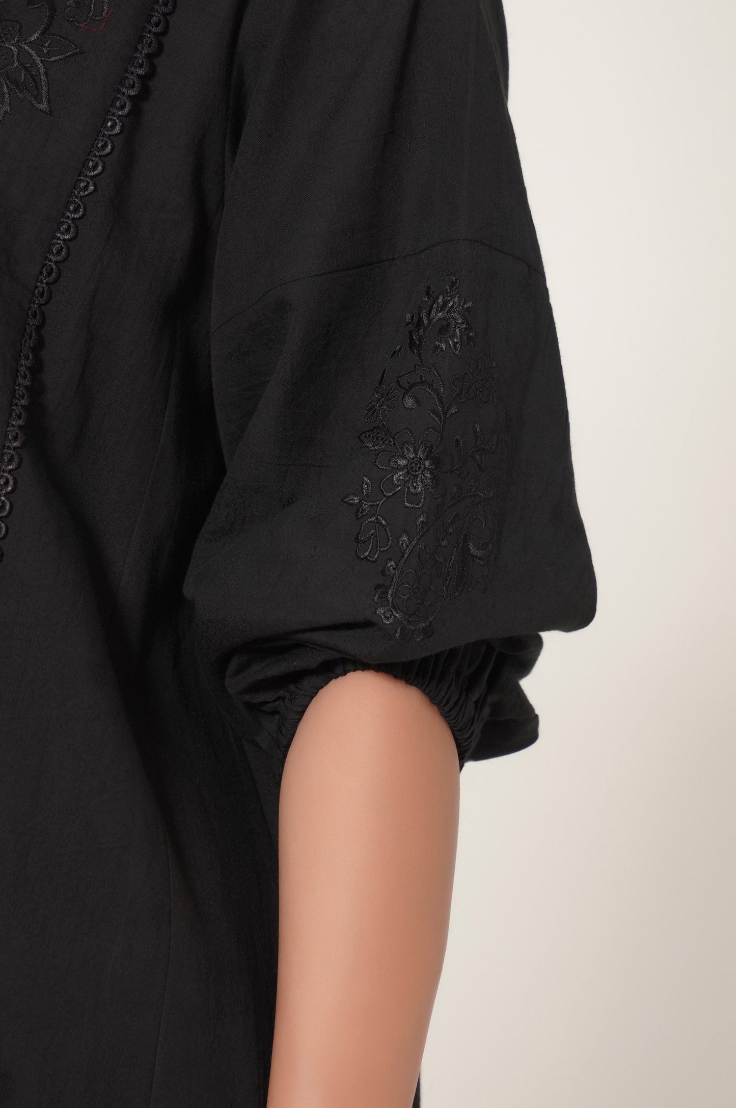 Stitched 1 Piece Dobby Embroidered Shirt