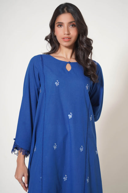 Stitched 1 Piece Embroidered Cambric Shirt