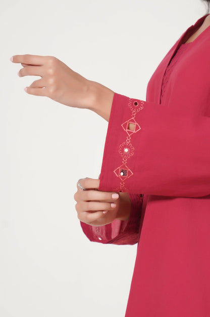 Stitched 1 Piece Embroidered Cambric Shirt