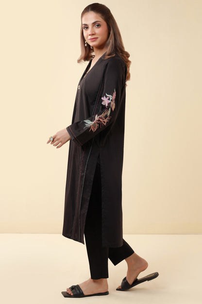 Stitched 1 Piece Embroidered Tencel Shirt