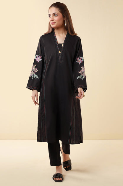 Stitched 1 Piece Embroidered Tencel Shirt