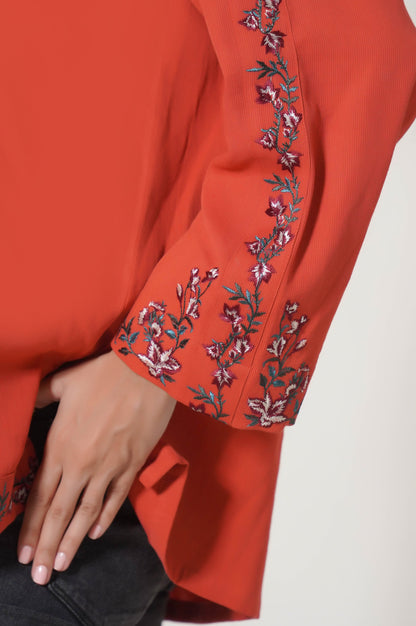 Stitched 1 Piece Embroidered Cottle Fusion Top