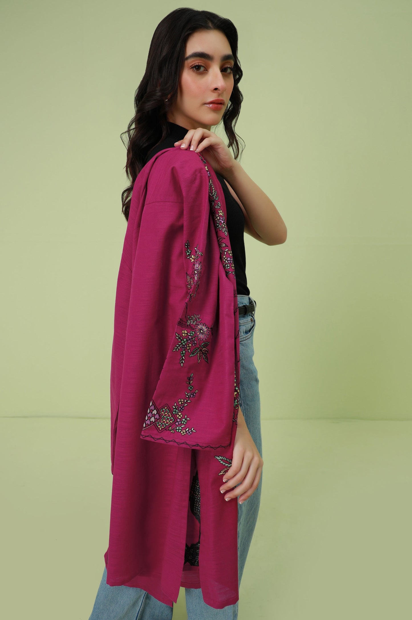 Stitched 1 Piece Embroidered Khaddar Jacket