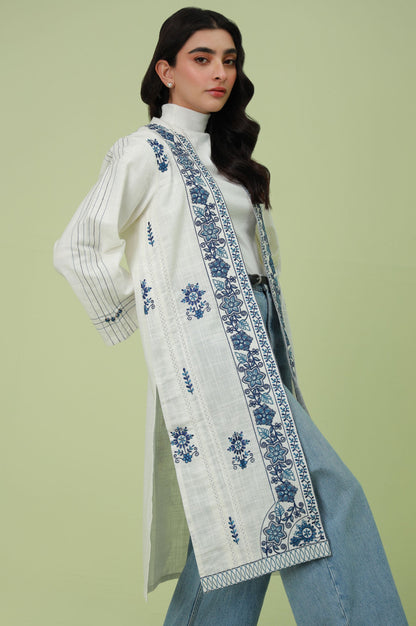 Stitched 1 Piece Embroidered Thai Khaddar Jacket