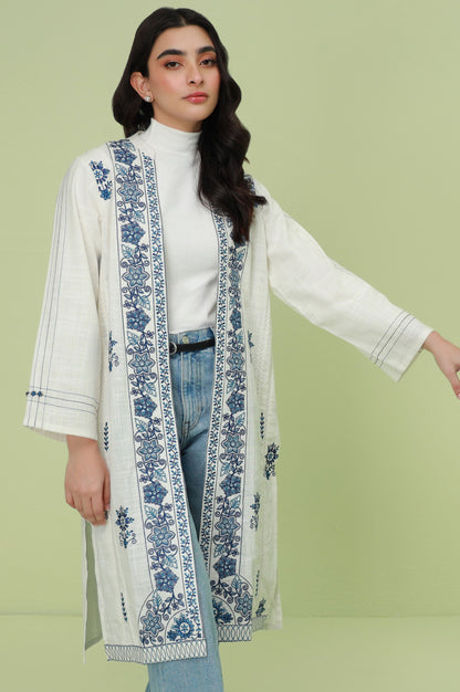 Stitched 1 Piece Embroidered Thai Khaddar Jacket