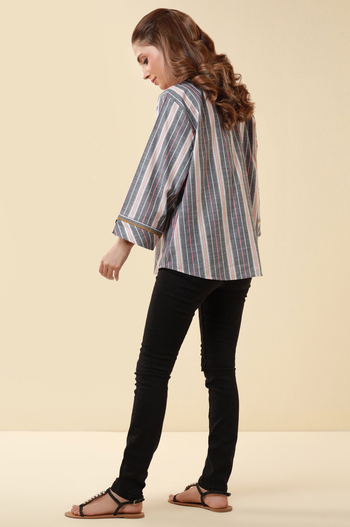 Stitched 1 Piece Embroidered Yarn Dyed Fusion Top