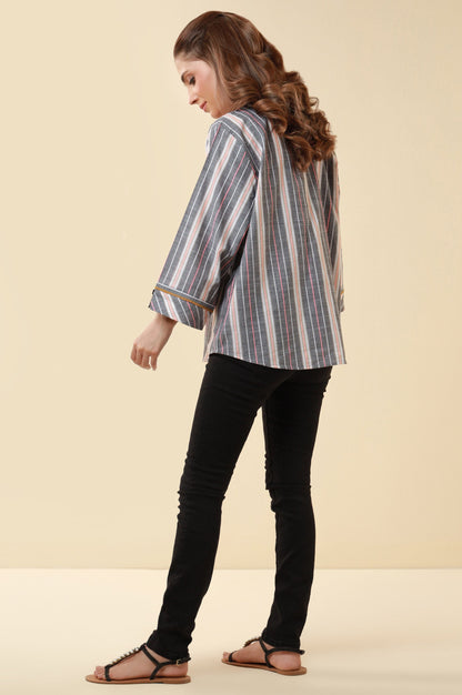 Stitched 1 Piece Embroidered Yarn Dyed Fusion Top