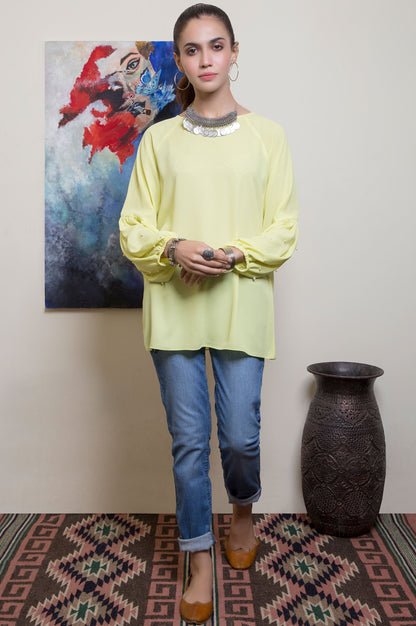 Stitched 1 Piece Poly Georgette Shirt