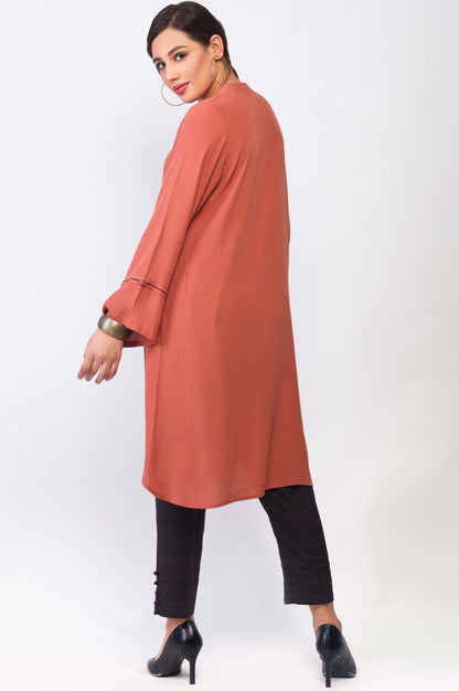 Stitched 1 Piece Cotton Crape Shirt