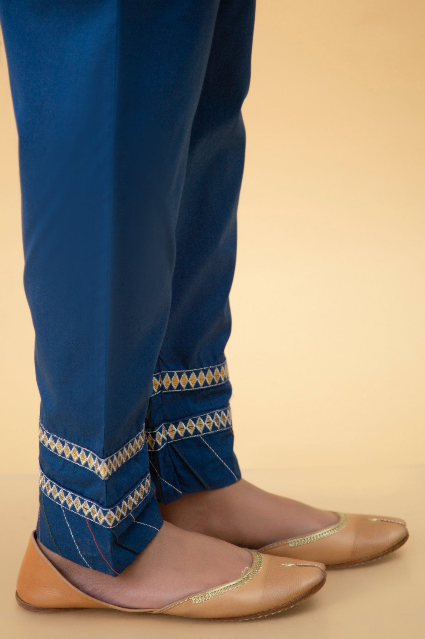 Basic Cambric Cigarette Pants - Midnight Blue