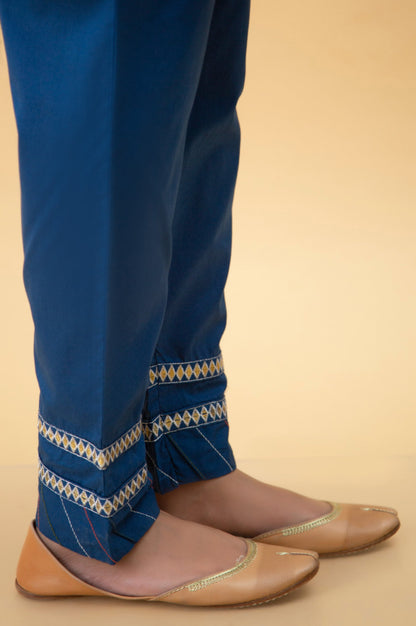 Basic Cambric Cigarette Pants - Midnight Blue