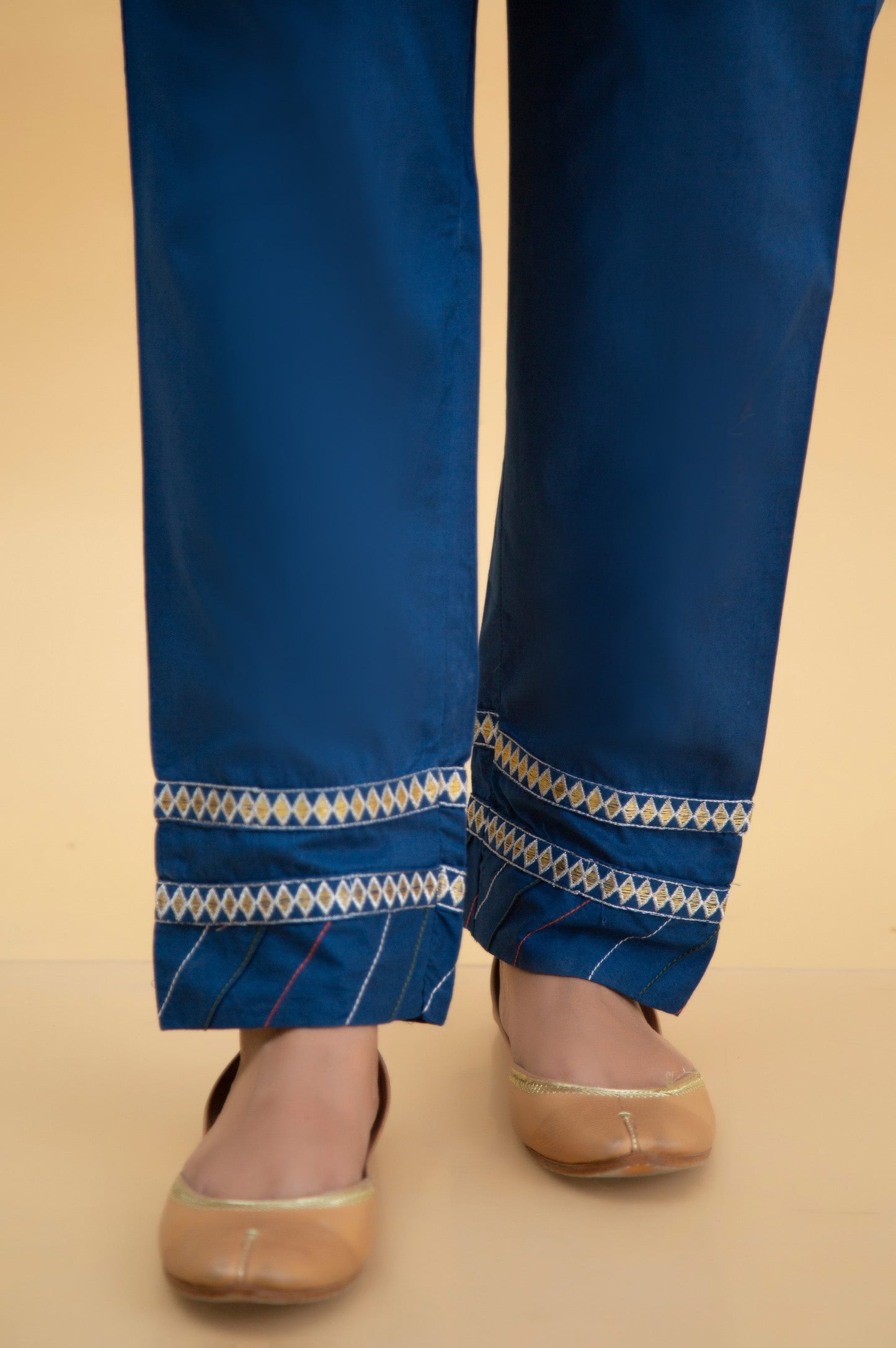 Basic Cambric Cigarette Pants - Midnight Blue