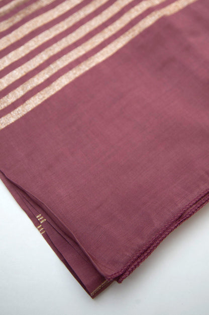 Printed Jacquard Dupatta - Purple