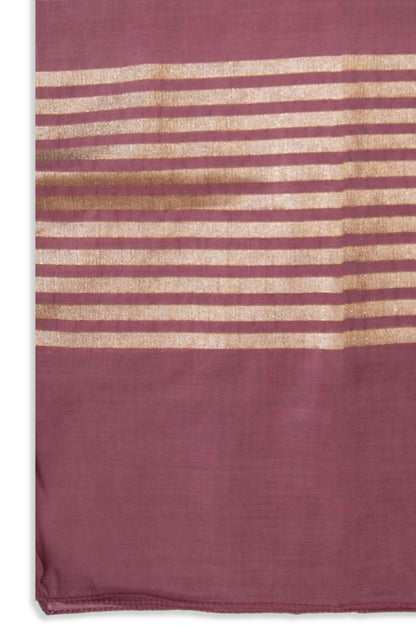 Printed Jacquard Dupatta - Purple