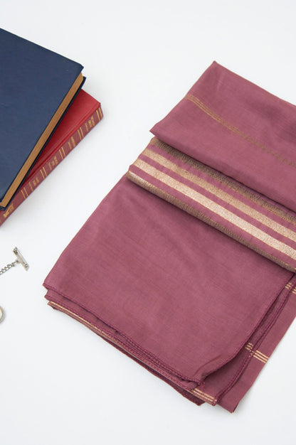 Printed Jacquard Dupatta - Purple