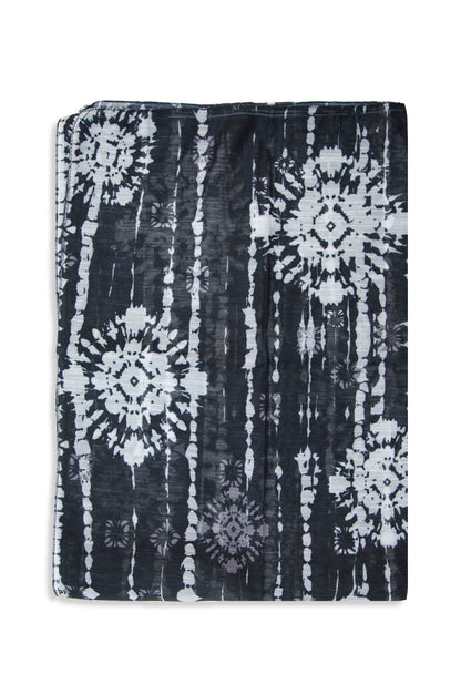 Printed Organza Dupatta - Black