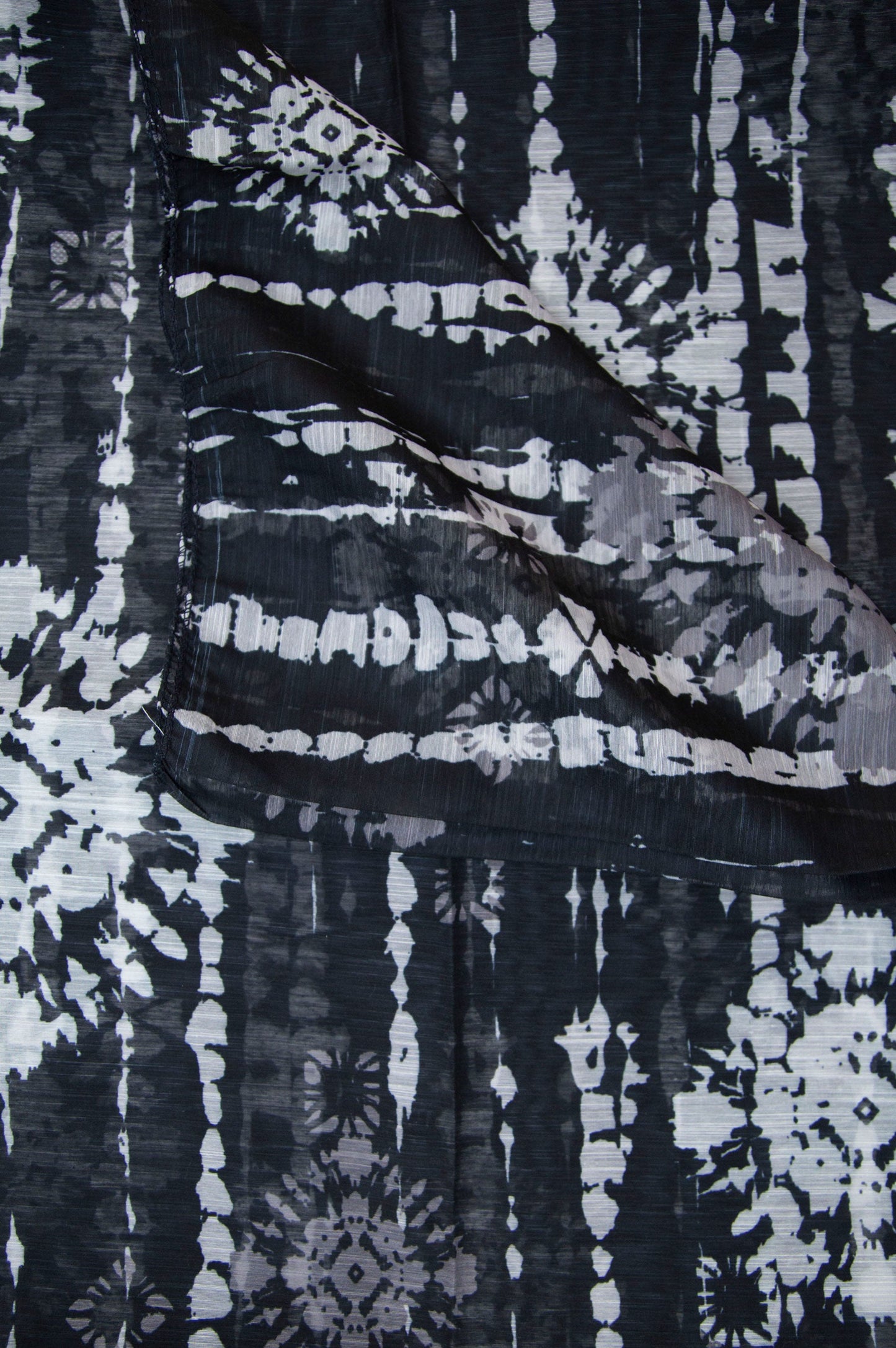 Printed Organza Dupatta - Black