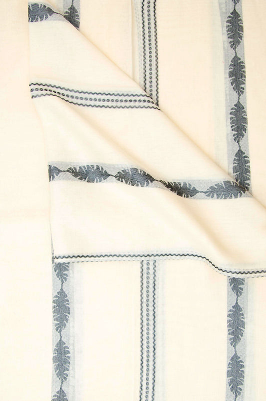 Printed Jacquard Dupatta - Off White