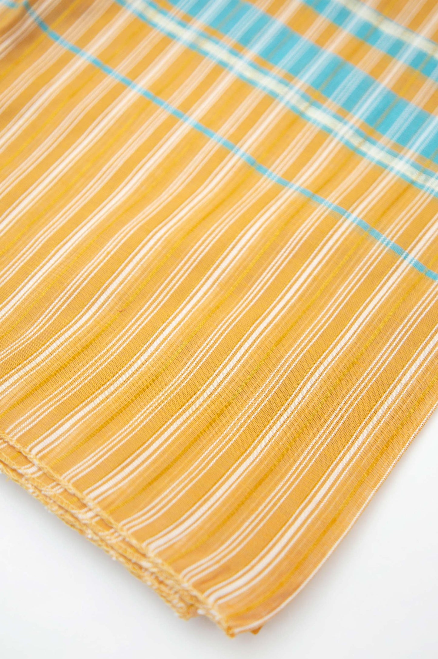 Printed Satin Jacquard Dupatta - Mustard