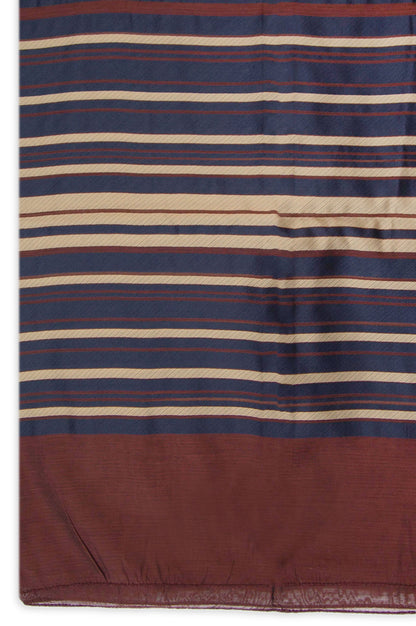 Printed Jacquard Dupatta - Brown