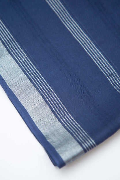Printed Jacquard Dupatta - Blue