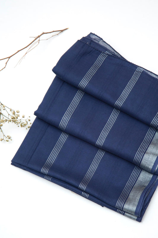 Printed Jacquard Dupatta - Blue