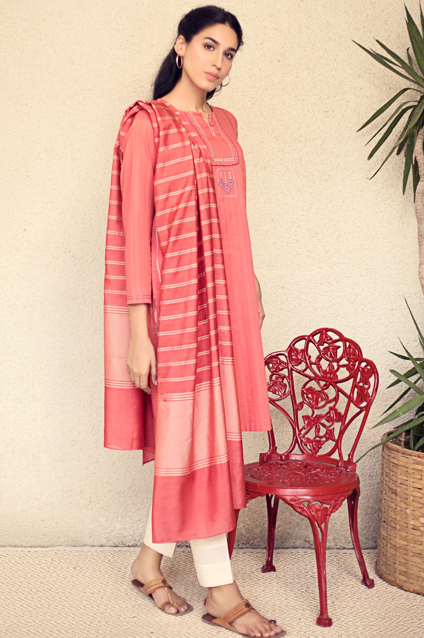 Stitched 2 Piece Embroidered Suit