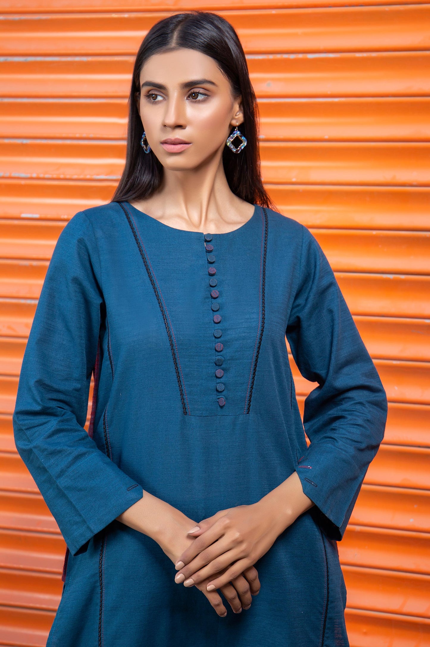 Stitched 2 Piece Embellished Khaddar Suit