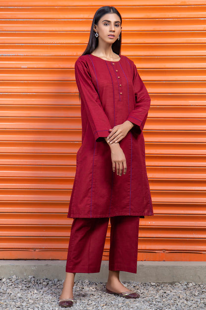 Stitched 2 Piece Embellished Khaddar Suit