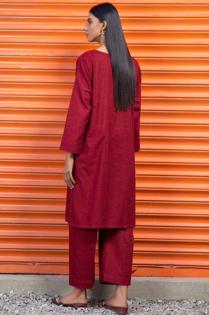 Stitched 2 Piece Embellished Khaddar Suit