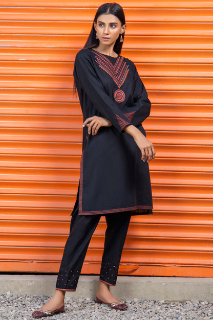 Stitched 2 Piece Embroidered Khaddar Suit