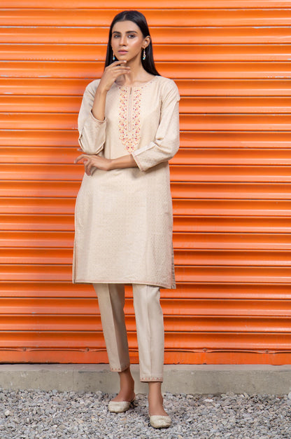 Stitched 2 Piece Embroidered Mesuri Suit