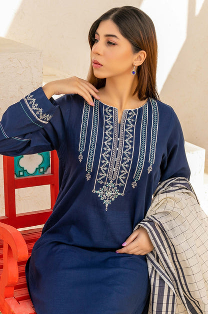 Stitched 2 Piece Cotton Slub & Yarn Dyed Suit