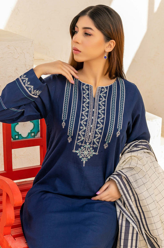 Stitched 2 Piece Cotton Slub & Yarn Dyed Suit