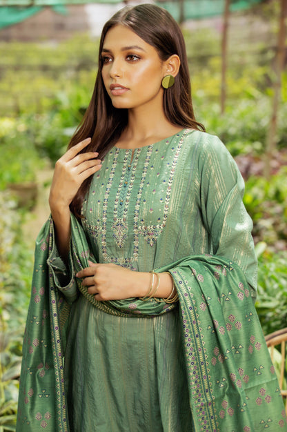 Stitched 2 Piece Zari Stripe Suit