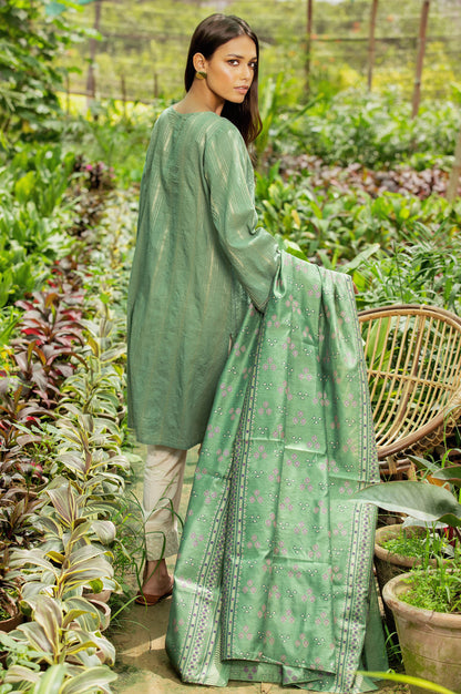 Stitched 2 Piece Zari Stripe Suit