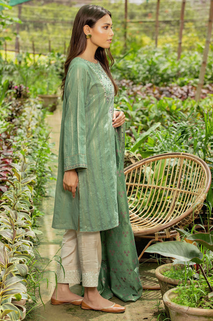 Stitched 2 Piece Zari Stripe Suit