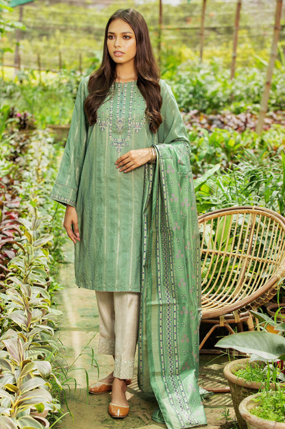 Stitched 2 Piece Zari Stripe Suit