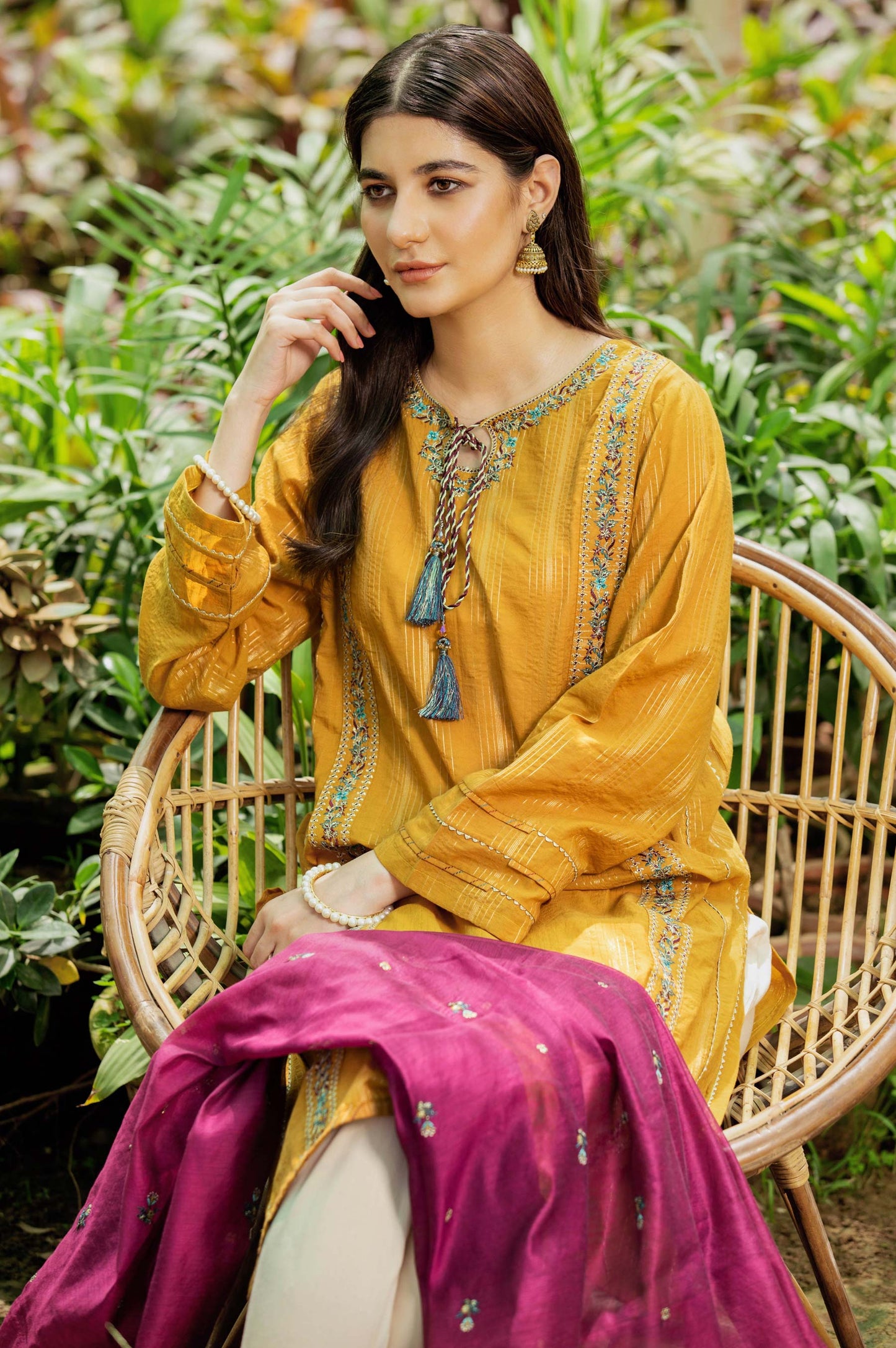 Stitched 2 Piece Zari Mysuri Suit