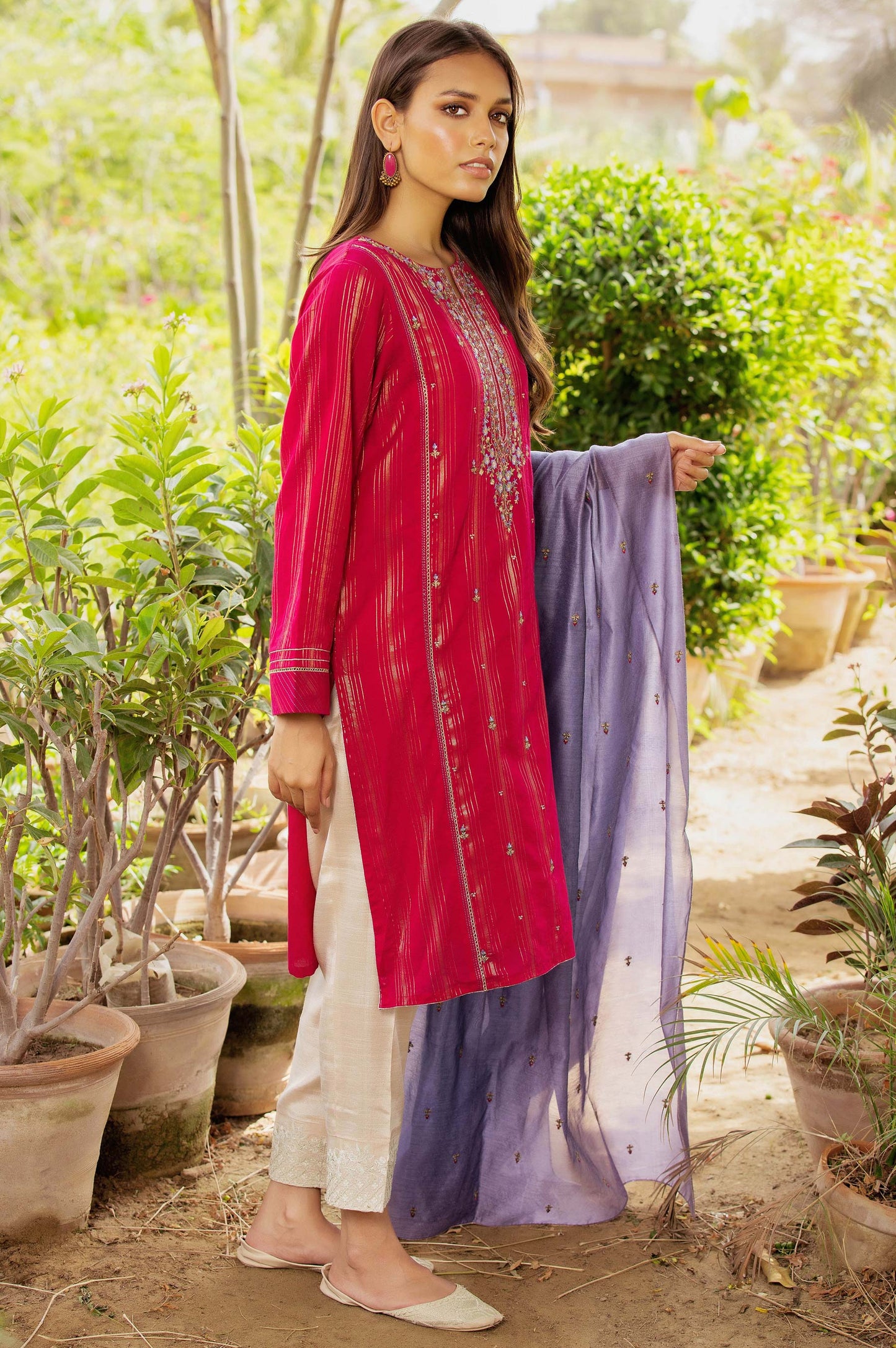 Stitched 2 Piece Zari Mysuri Suit