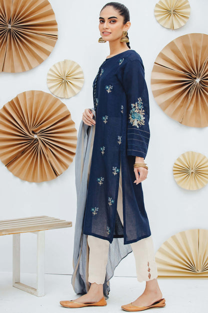 Stitched 2 Piece Embroidered Dobby Suit